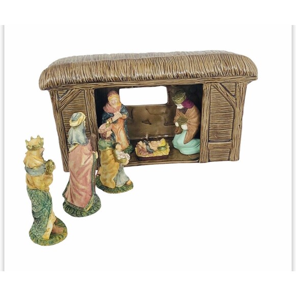 Ceramic Nativity Set- No Brand- Heavy Made‎ Pieces - Picture 1 of 6